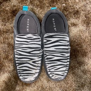 Roper Ladies Zebra Wrapped Sole Driving Mocs